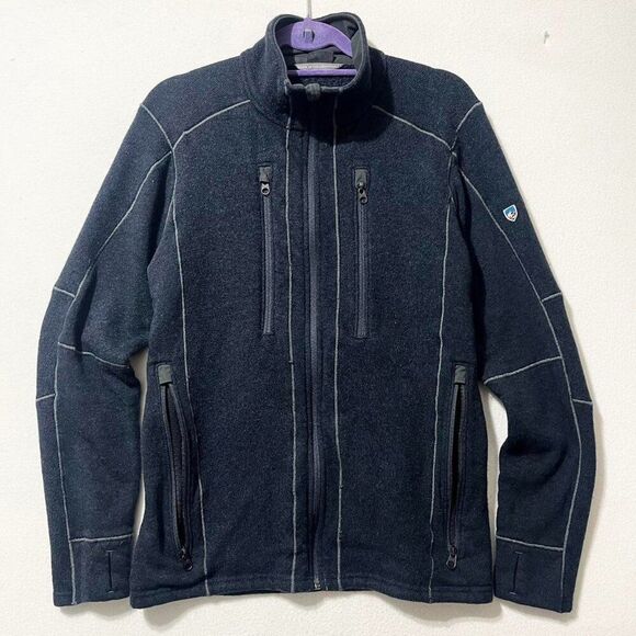KUHL navy blue fleece zip up